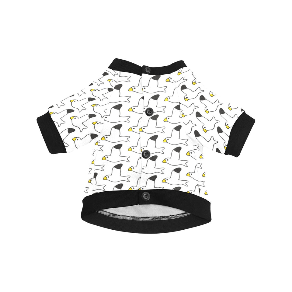 Seagull Pattern Print Design 05 All Over Print Pet Dog Round Neck Fuzzy Shirt