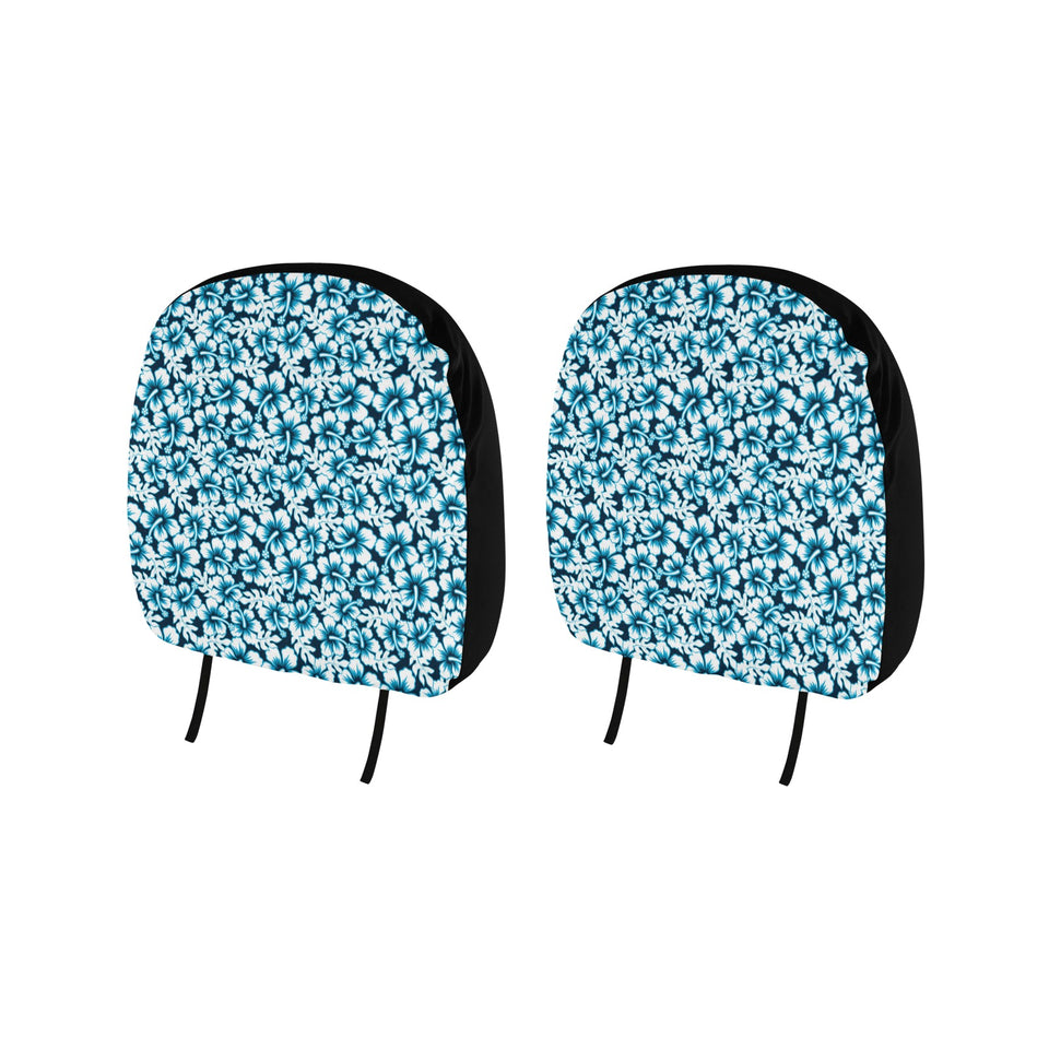 Hibiscus Pattern Print Design 04 Car Headrest Cover