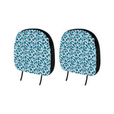 Hibiscus Pattern Print Design 04 Car Headrest Cover