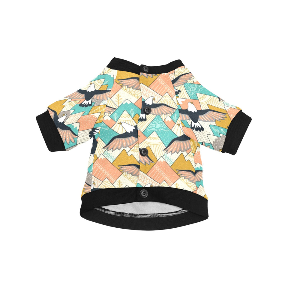 Eagle Pattern Print Design 02 All Over Print Pet Dog Round Neck Fuzzy Shirt