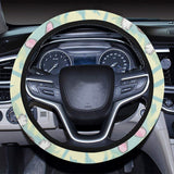 French bulldog hawaii blackground Car Steering Wheel Cover