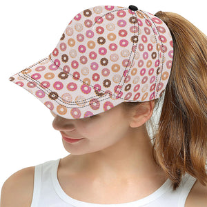 Colorful donut pattern All Over Print Snapback Cap