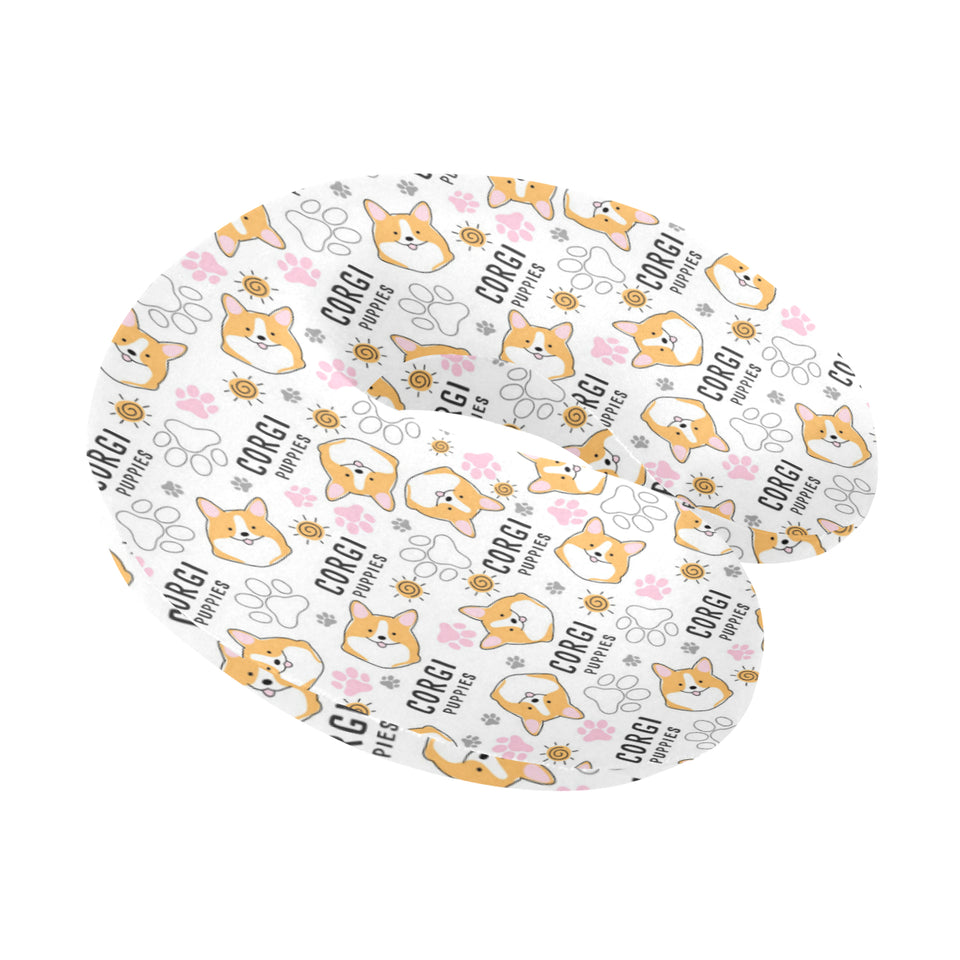 Corgi Dog Pattern U-Shaped Travel Neck Pillow