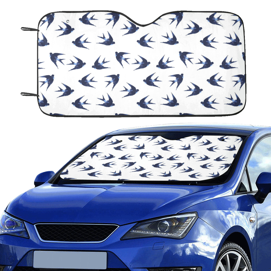 Swallow Pattern Print Design 03 Car Sun Shade