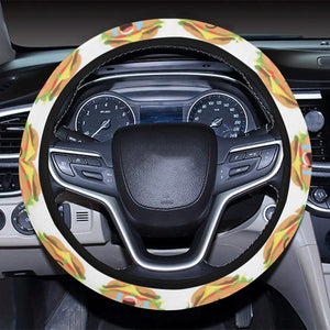 Hamburger Pattern Print Design 04 Car Steering Wheel Cover