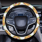 Hamburger Pattern Print Design 04 Car Steering Wheel Cover