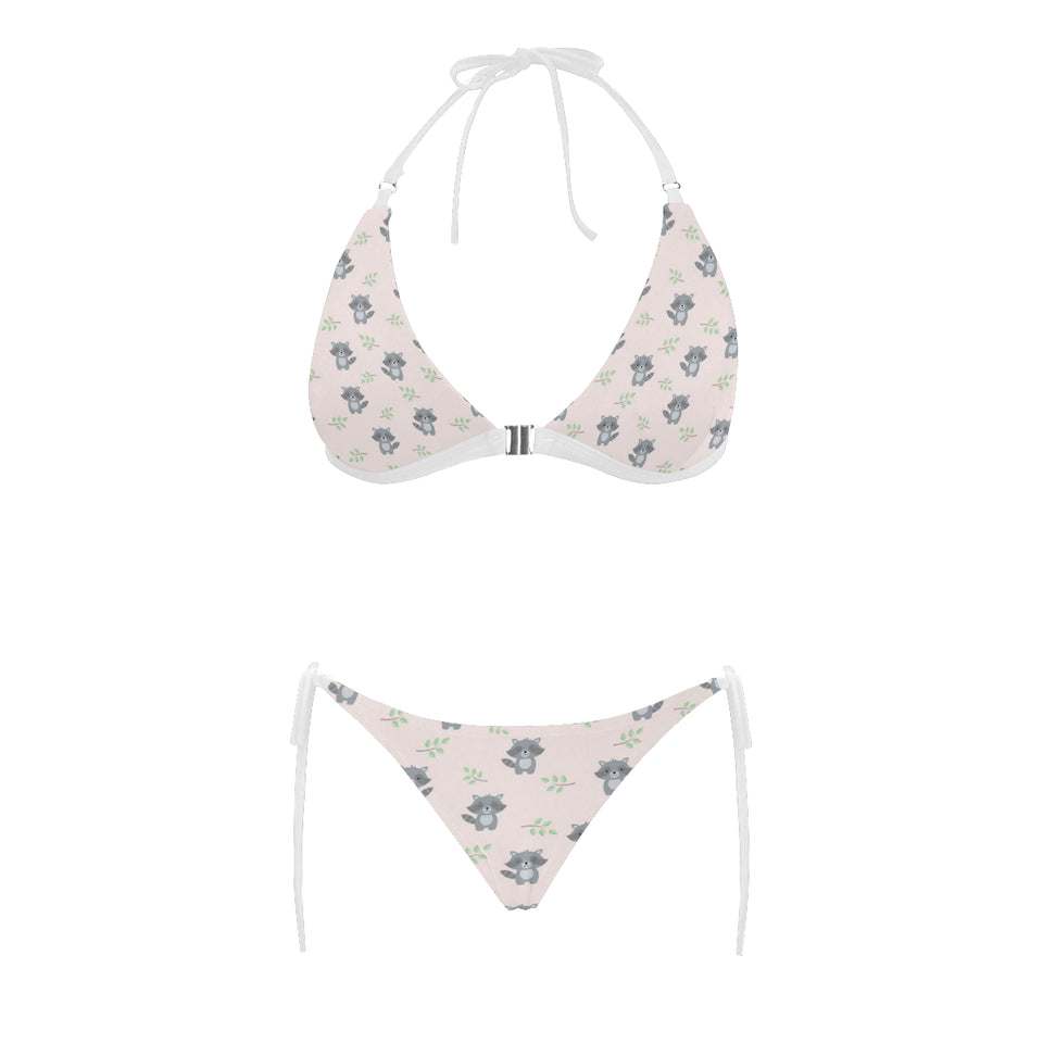cute raccoons leaves pattern Sexy Bikinis Two-Piece Swimsuits