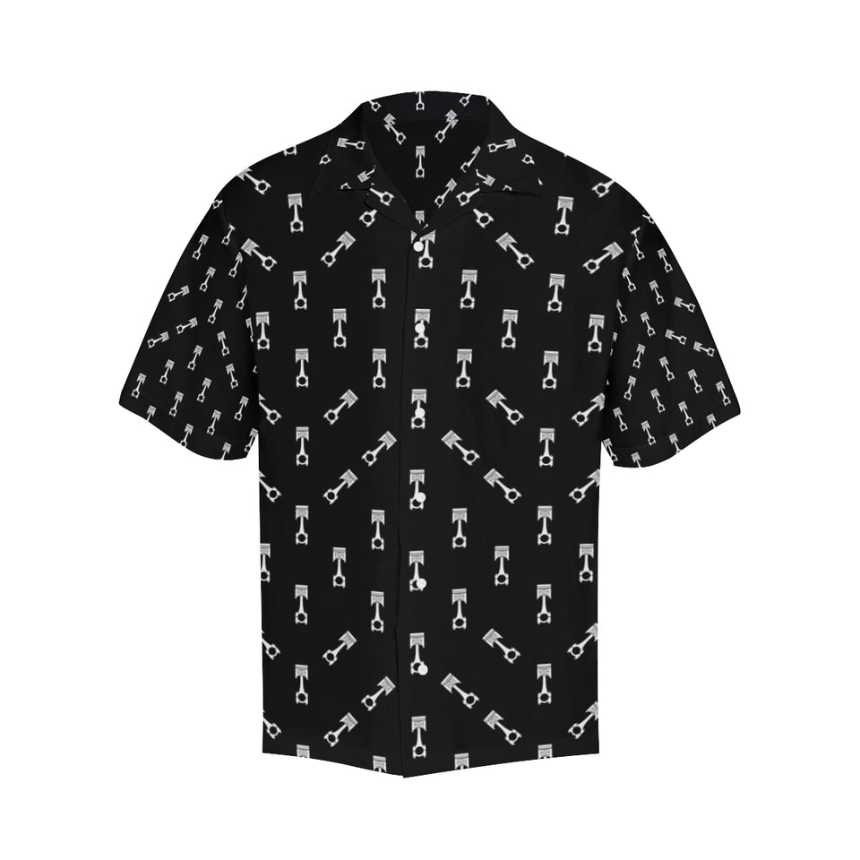 Engine Piston Black Theme Pattern Print Design 03 Men's All Over Print Hawaiian Shirt (Model T58)