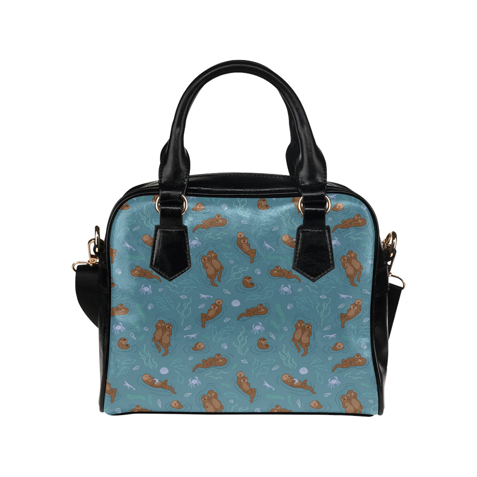 Sea otters pattern Shoulder Handbag