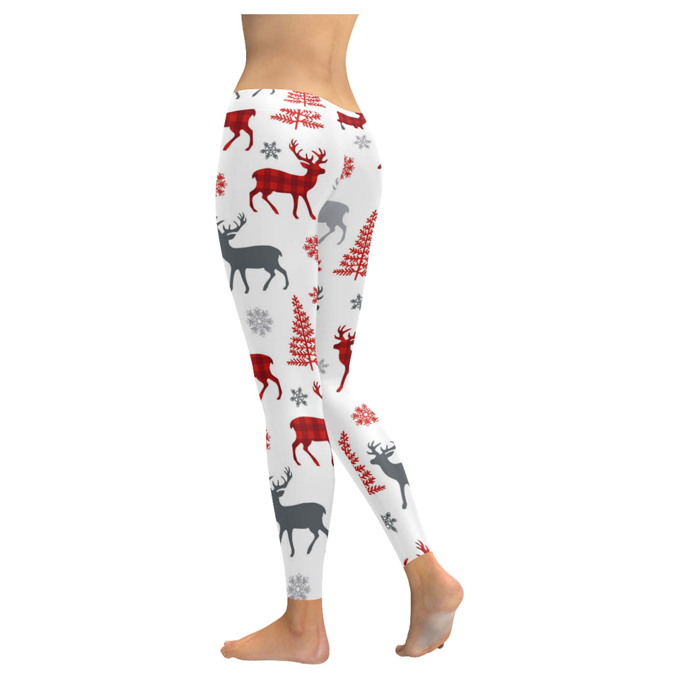 Deer tree snowflakes chrismas pattern Women's Legging Fulfilled In US