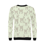 Little young goat pattern Women's Crew Neck Sweatshirt