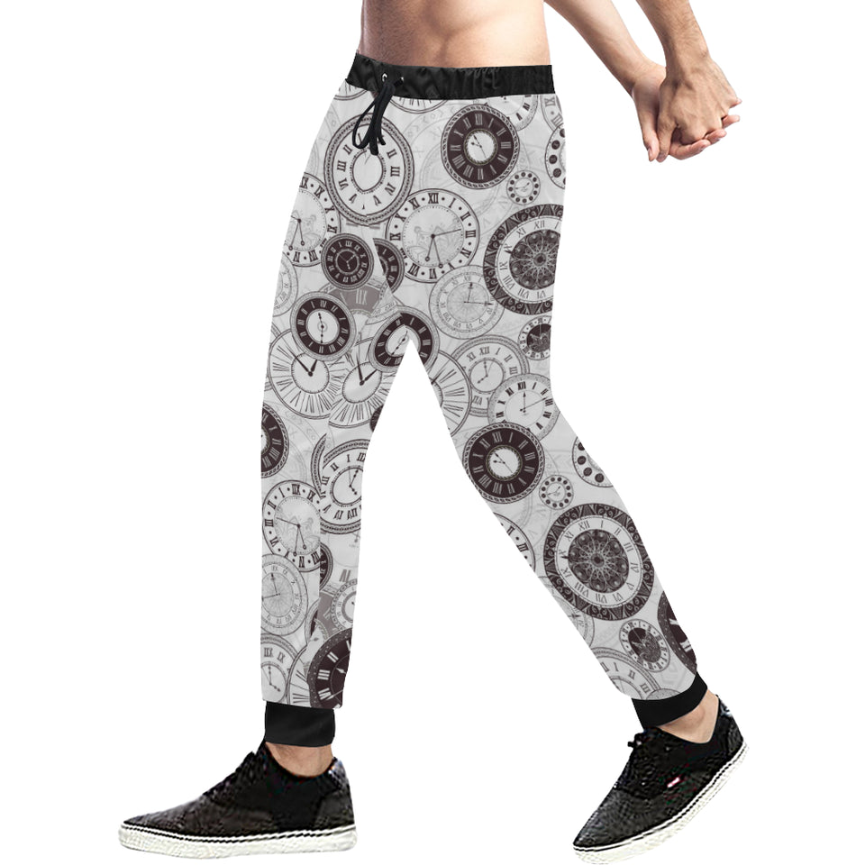 Classic vintage clock pattern Unisex Casual Sweatpants
