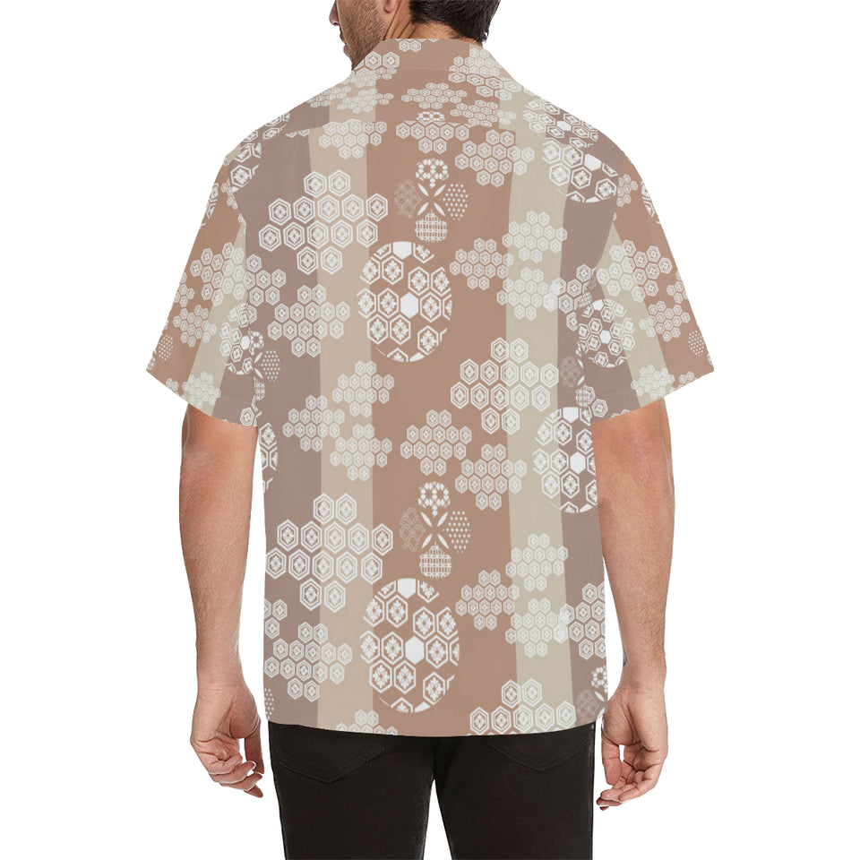 Beautiful hexagon japanese  pattern Men's All Over Print Hawaiian Shirt