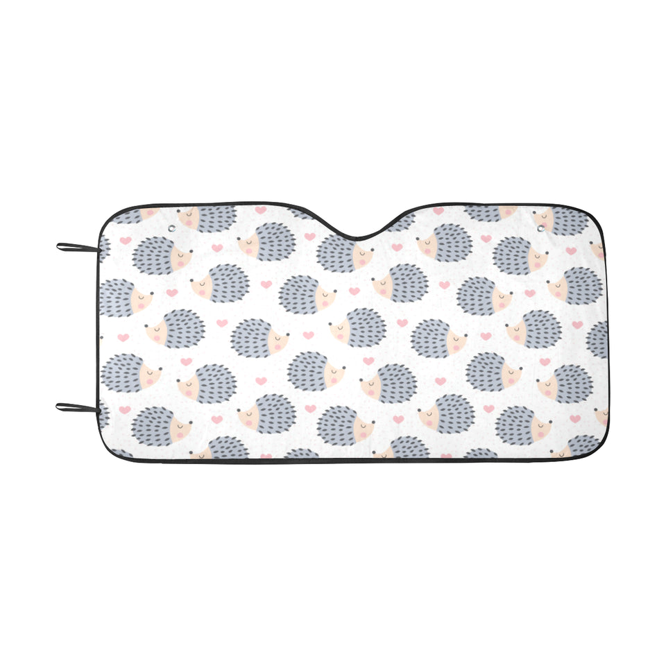 Hedgehog Pattern Print Design 04 Car Sun Shade