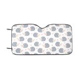 Hedgehog Pattern Print Design 04 Car Sun Shade