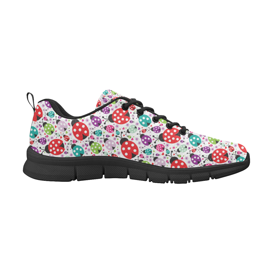 Ladybug Pattern Print Design 03 Men's Breathable Sneakers ( Model 055)