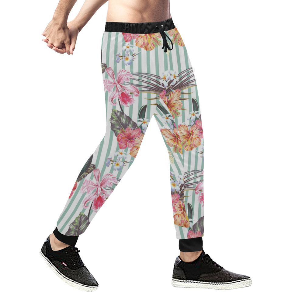 Colorful orchid flower pattern Unisex Casual Sweatpants