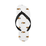 Cute beagle dog sleeping pattern Unisex Flip Flops