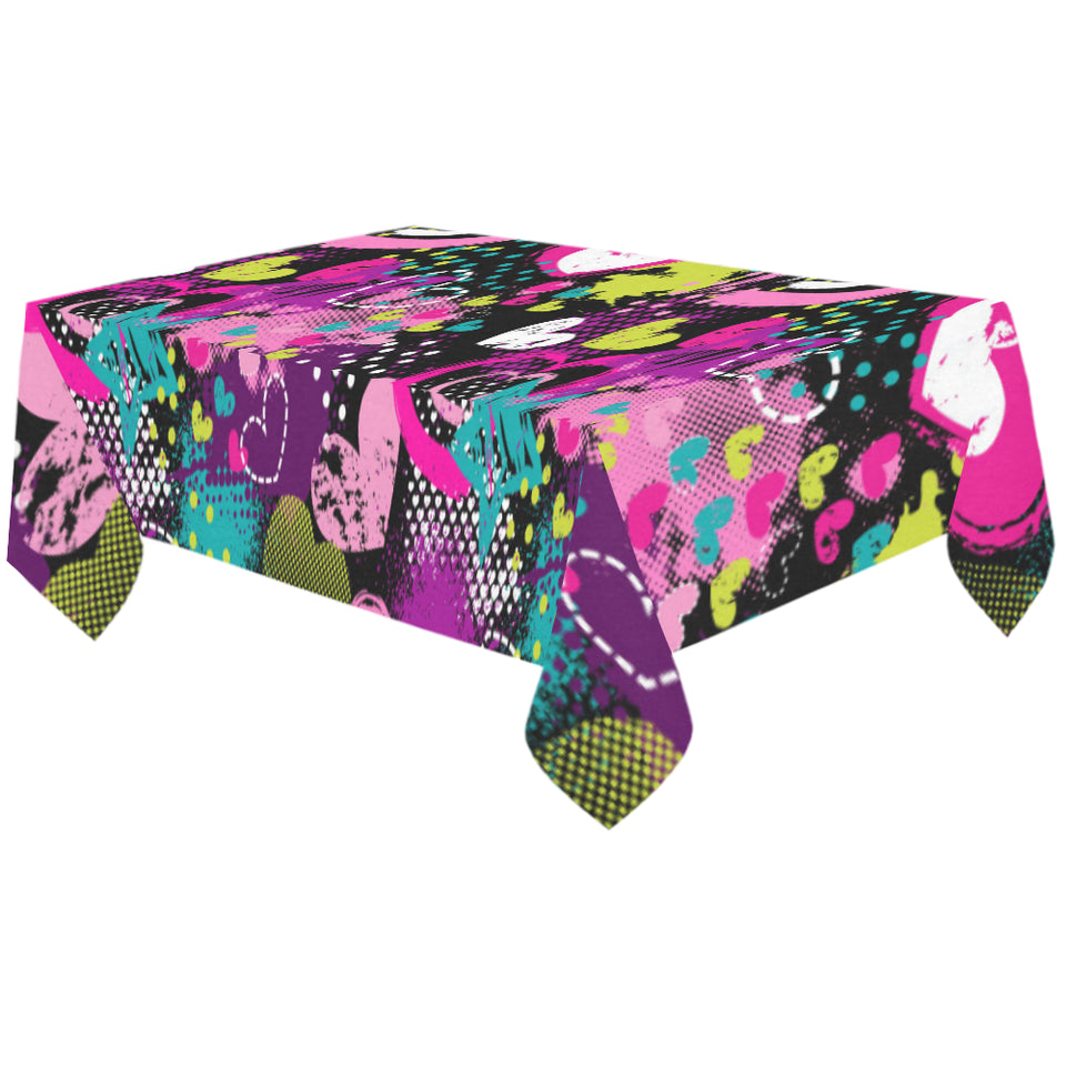 heart dot wave star creative design pattern Tablecloth