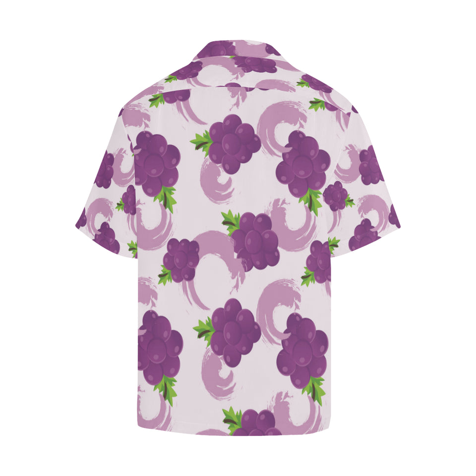 Cute Grape pattern Men's All Over Print Hawaiian Shirt