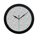 Clock time pattern blackground Elegant Black Wall Clock
