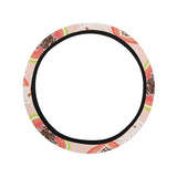 papaya leaves pattern Car Steering Wheel Cover