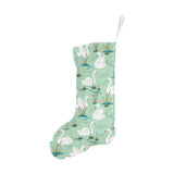 White swan lake pattern Christmas Stocking