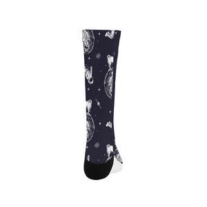 Chihuahua space helmet. astronaut pattern Crew Socks