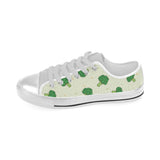 Broccoli pattern Men's Low Top Shoes White
