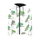 Chameleon lizard pattern Men's Padded Hooded Jacket