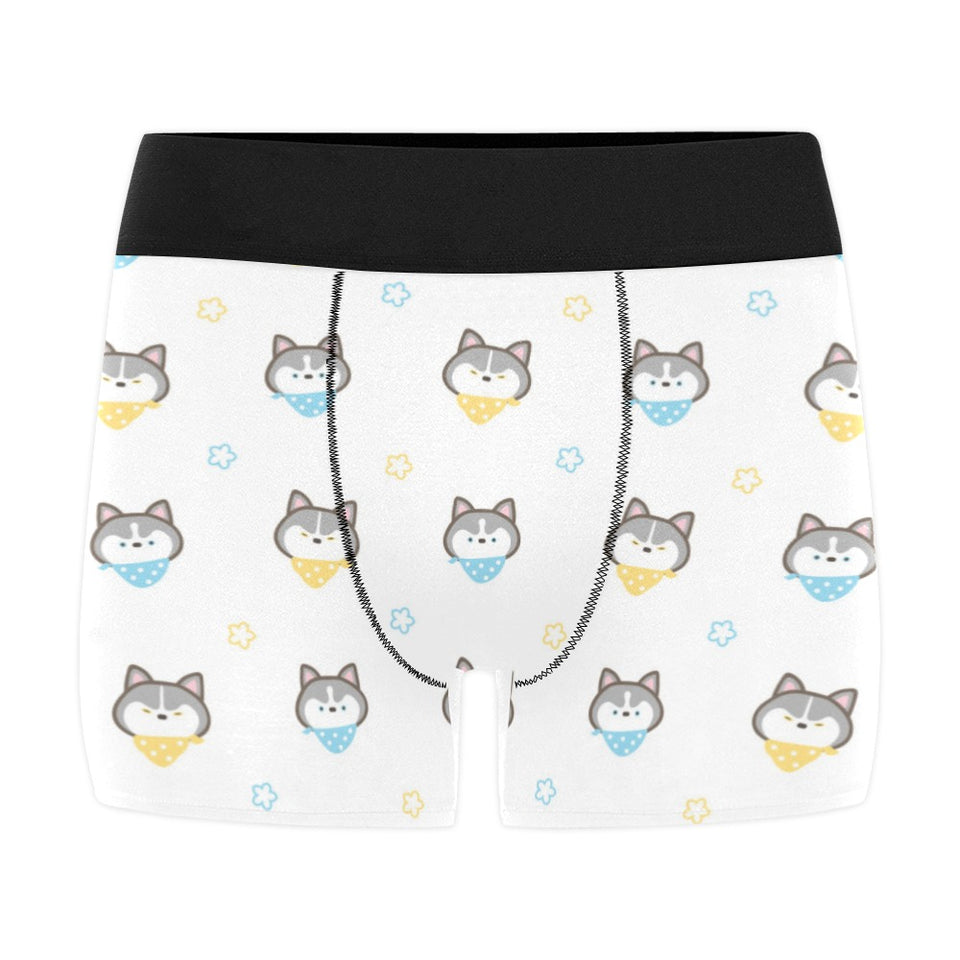 Cute Siberian Husky pattern Men's All Over Print Boxer Briefs Men's Underwear