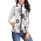 Classic vintage clock pattern Women's Padded Vest