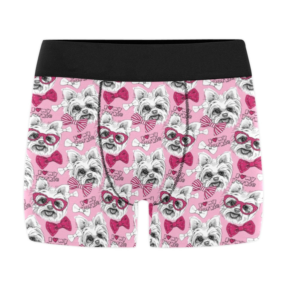 Yorkshire Terrier Pattern Print Design 03 Men's All Over Print Boxer Briefs Men's Underwear