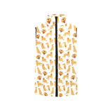 Golden Retriever Pattern Print Design 05 Men's Padded Vest