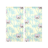 French bulldog hawaii blackground Gauze Curtain