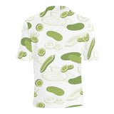 Cucumber sketch pattern Men's All Over Print Polo Shirt