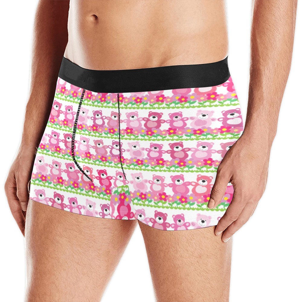 Teddy Bear Pattern Print Design 04 Men's All Over Print Boxer Briefs Men's Underwear