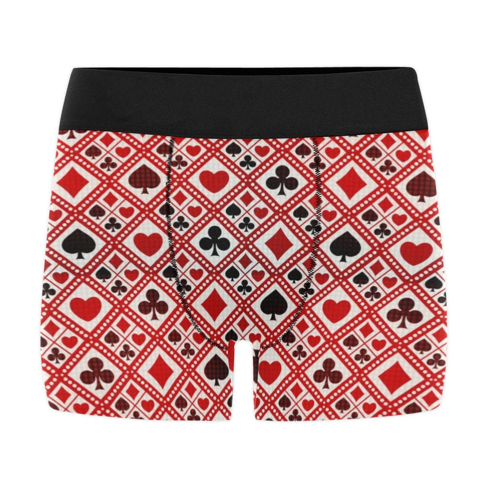 Casino Cards Suits Pattern Print Design 03 Men's All Over Print Boxer Briefs Men's Underwear