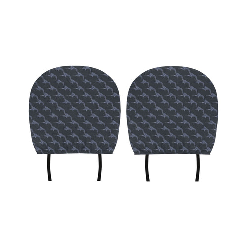 Swordfish Pattern Print Design 03 Car Headrest Cover