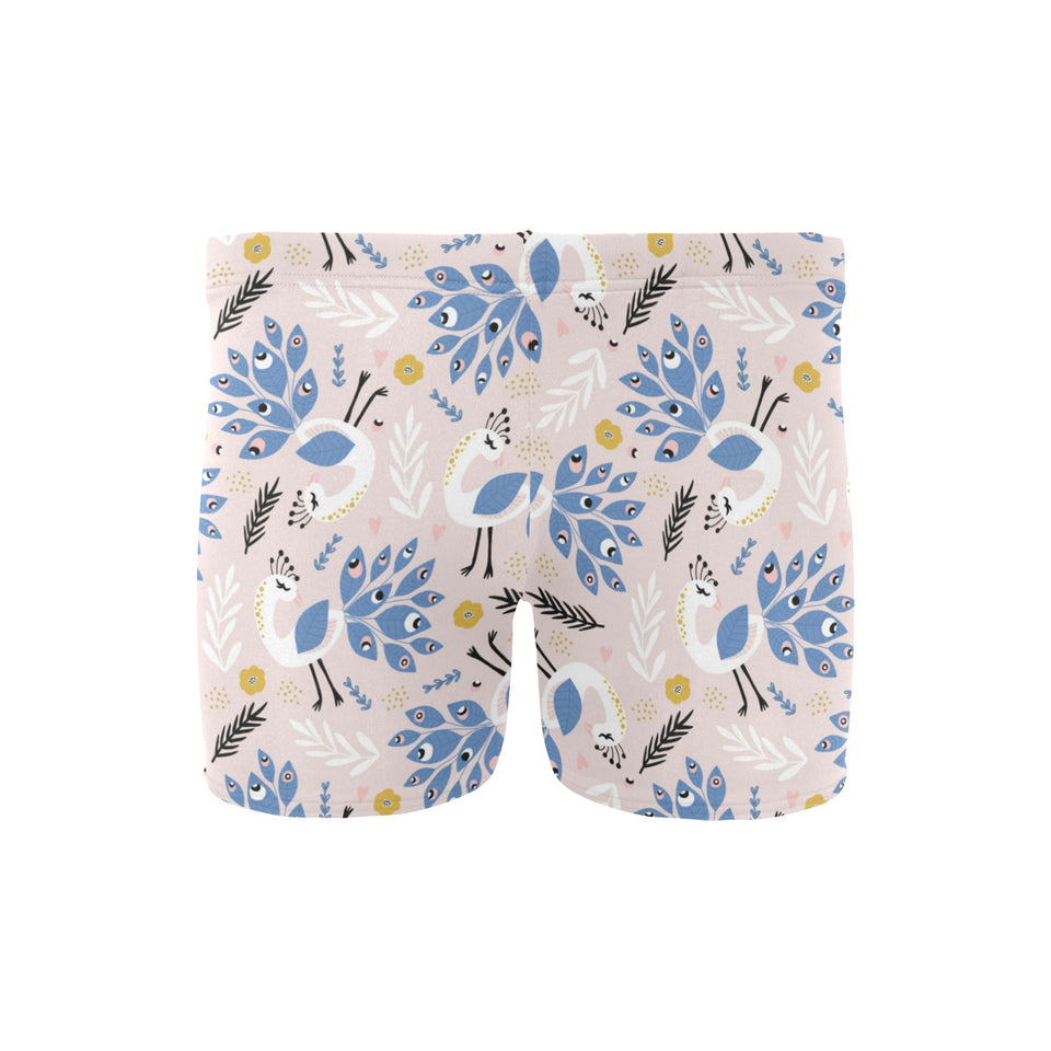 Cute peacock pattern Men's Swimming Trunks