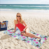 Stingray Pattern Print Design 01 Beach Towel