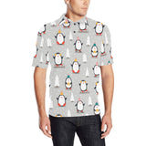 Cute Penguin christmas pattern Men's All Over Print Polo Shirt