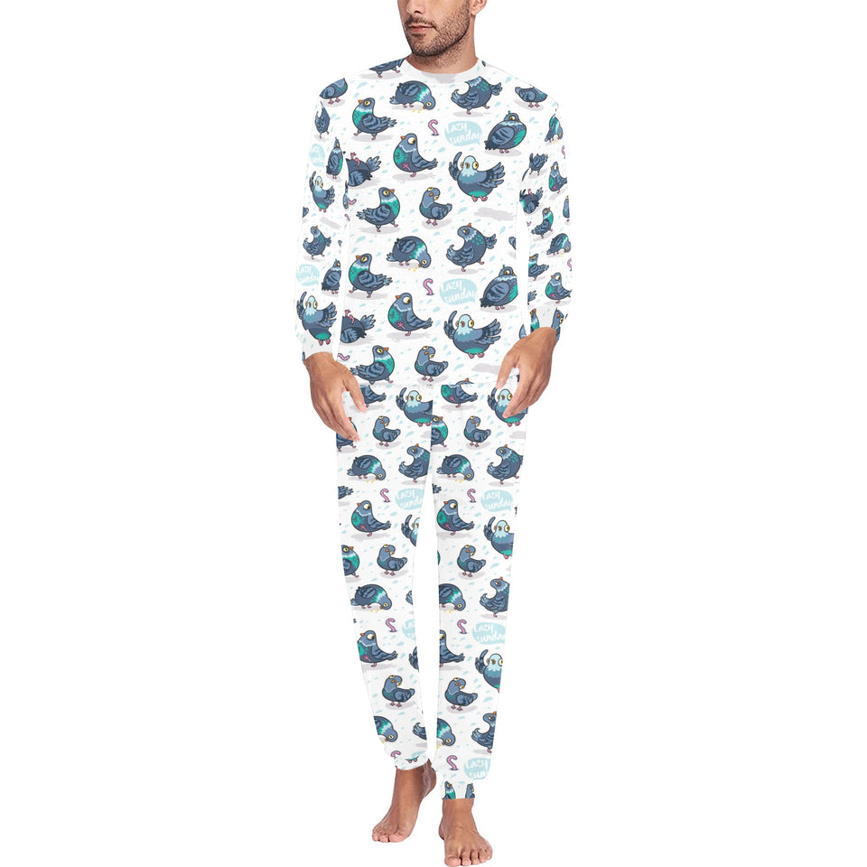 Pigeon Pattern Print Design 02 Men's All Over Print Pajama