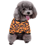 Halloween Pumpkin pattern All Over Print Pet Dog Round Neck Fuzzy Shirt