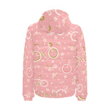 Bicycle Pattern Print Design 02 Men's Padded Hooded Jacket