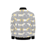 Cute dachshund dog pattern Kids' Boys' Girls' Bomber Jacket