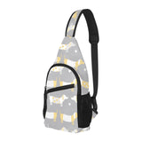 Cute dachshund dog pattern All Over Print Chest Bag