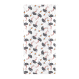 Ostrich Pattern Print Design 02 Beach Towel