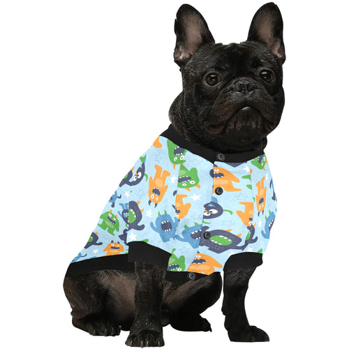 Alien Pattern Print Design 04 All Over Print Pet Dog Round Neck Fuzzy Shirt