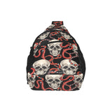 Red snake skull pattern All Over Print Chest Bag